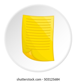 Paper icon. Cartoon illustration of paper vector icon for web