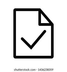 Paper icon collection in outlined or line art style, editable stroke vector