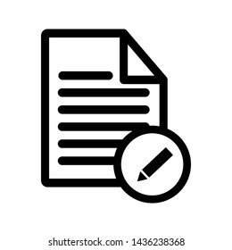 Paper icon collection in outlined or line art style, editable stroke vector