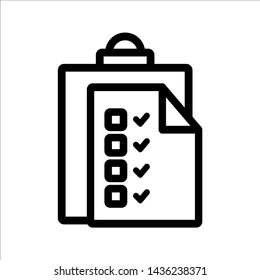 Paper icon collection in outlined or line art style, editable stroke vector