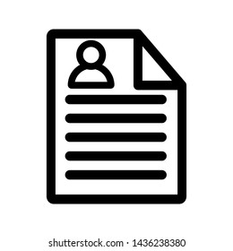 Paper icon collection in outlined or line art style, editable stroke vector
