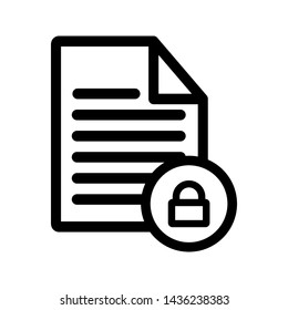 Paper icon collection in outlined or line art style, editable stroke vector