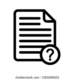 Paper icon collection in outlined or line art style, editable stroke vector