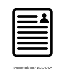 Paper icon collection in outlined or line art style, editable stroke vector