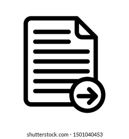 Paper icon collection in outlined or line art style, editable stroke vector