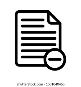 Paper icon collection in outlined or line art style, editable stroke vector