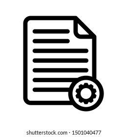 Paper icon collection in outlined or line art style, editable stroke vector