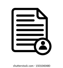 Paper icon collection in outlined or line art style, editable stroke vector