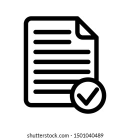 Paper icon collection in outlined or line art style, editable stroke vector