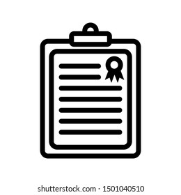 Paper icon collection in outlined or line art style, editable stroke vector