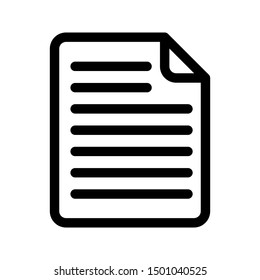 Paper icon collection in outlined or line art style, editable stroke vector