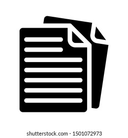 Paper icon collection in outlined or line art style, editable stroke vector
