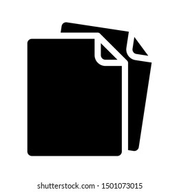 Paper icon collection in outlined or line art style, editable stroke vector