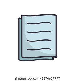 paper icon of color style design vector template