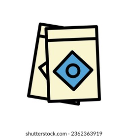 Paper icon colored outline blue cream colour chinese new year vector element and symbol perfect.