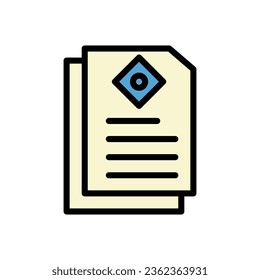 Paper icon colored outline blue cream colour chinese new year vector element and symbol perfect.