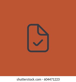 Paper icon. Confirmed document vector