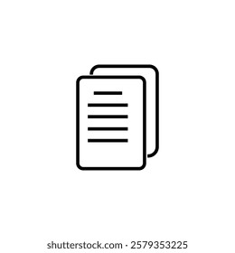 Paper icon design, line vector EPS 10