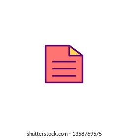 Paper icon design. Stationery icon vector illustration