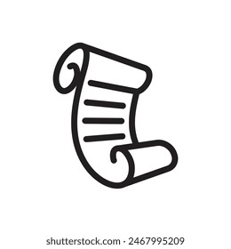 Ilustración aislada de la Plantilla del diseño del icono del papel