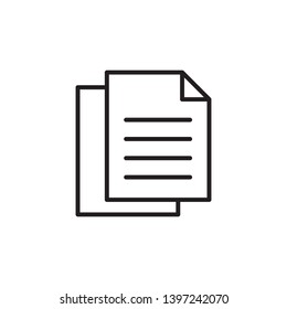 paper icon design template, outlined style
