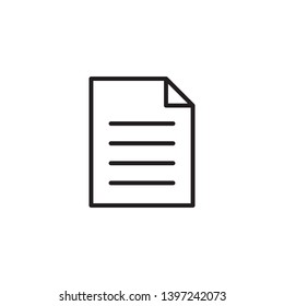 paper icon design template, outlined style