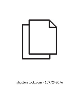 paper icon design template, outlined style