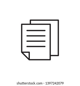 paper icon design template, outlined style