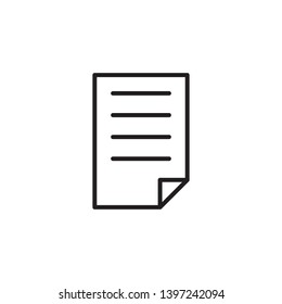 paper icon design template, outlined style