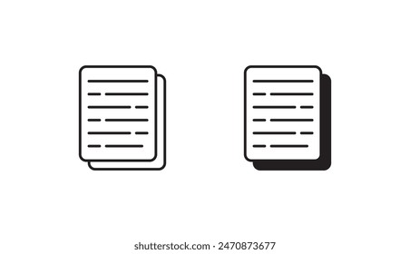 Paper icon design with white background stock illustration