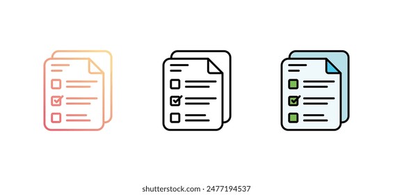 Paper icon design with white background stock illustration