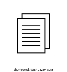 Paper Icon. Document, Page, Note or File Illustration As A Simple Vector Sign & Trendy Symbol for Design and Websites, Presentation or Mobile Application. 