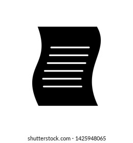 Paper Icon. Document, Page, Note or File Illustration As A Simple Vector Sign & Trendy Symbol for Design and Websites, Presentation or Mobile Application. 