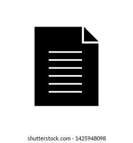Paper Icon. Document, Page, Note or File Illustration As A Simple Vector Sign & Trendy Symbol for Design and Websites, Presentation or Mobile Application. 