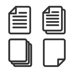 Paper Icon, Document Icon, Vector EPS10
