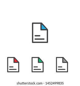 Paper icon, Document icon, Vector EPS10