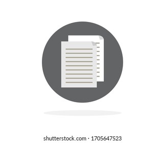 Paper icon, Document icon, Vector EPS10