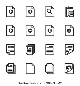 Paper icon, Document icon, Vector EPS10