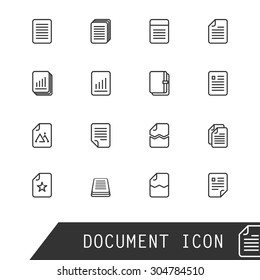 Paper icon, Document icon, Vector EPS10