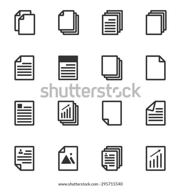 Paper icon, Document\
icon, Vector EPS10
