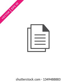 Paper Icon, Document Icon, Vector in Outline Style