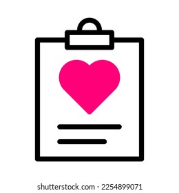paper icon duotone black pink style valentine illustration vector element and symbol perfect. Icon sign from modern collection for web. Nice design perfect.