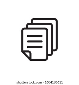 paper icon, editable stroke, line style