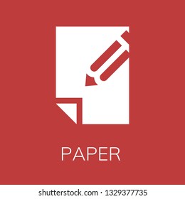  Paper icon. Editable  Paper icon for web or mobile.