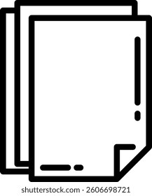 Paper Icon Element For Design