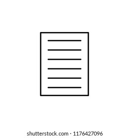 paper icon. Element of education for mobile concept and web apps icon. Thin line icon for website design and development, app development. Premium icon