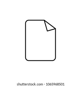 paper icon. Element of simple icon for websites, web design, mobile app, info graphics. Thin line icon for website design and development, app development on white background