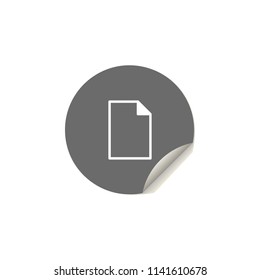 paper icon. Element of web icons for mobile concept and web apps. Sticker style paper icon can be used for web and mobile apps