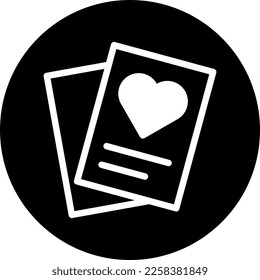 paper icon filled black white style valentine illustration vector element and symbol perfect. Icon sign from modern collection for web.