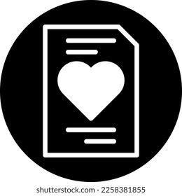 paper icon filled black white style valentine illustration vector element and symbol perfect. Icon sign from modern collection for web.